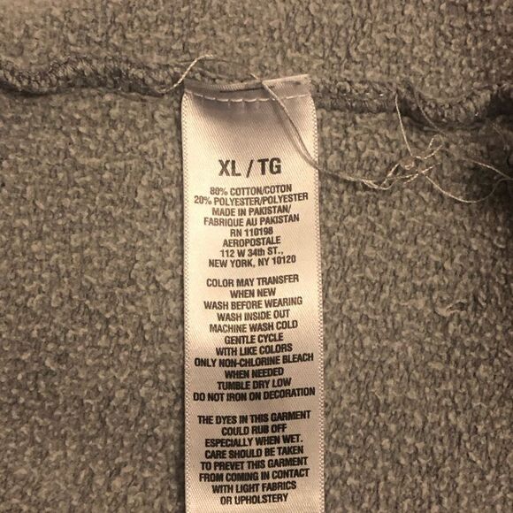 Vintage Aeropostale Men’s Distressed 1/4 Zip Pullover Mock Neck XL Sweatshirt - Picture 6 of 6